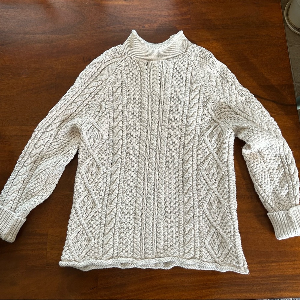 JCrew Men’s Small Cable Knit Mockneck Sweater
